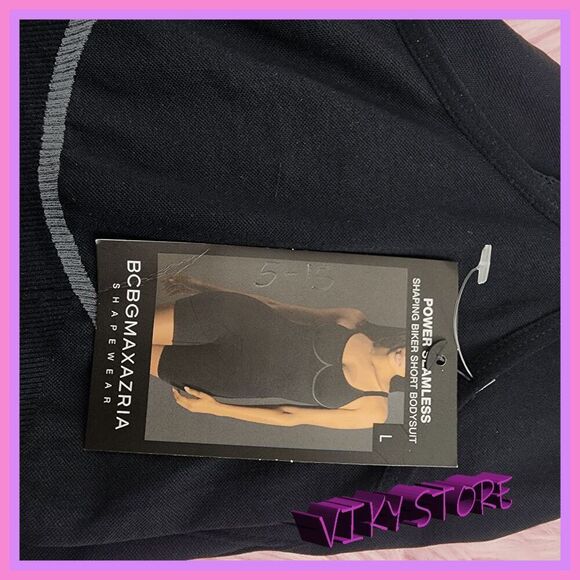 ๐โNWT BCBG MAXAZRIA Power Seamless Shapewear Biker L #7238 ๐ - Picture 2 of 6